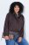 Ulla Popken 853792 Veste en suédine Marron - Vestes - Vestes grande taille pour femme