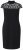 Ulla Popken 853808 Robe à manches courtes et col roulé Noir - Robes - Des robes dans toutes les tailles