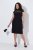 Ulla Popken 853808 Robe à manches courtes et col roulé Noir - Robes - Des robes dans toutes les tailles
