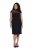 Ulla Popken 853808 Robe à manches courtes et col roulé Noir - Robes - Des robes dans toutes les tailles