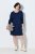 Ulla Popken 853877 Robe sweat fleurie Bleu marine - Robes - Des robes dans toutes les tailles