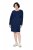 Ulla Popken 853877 Robe sweat fleurie Bleu marine - Robes - Des robes dans toutes les tailles