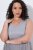 Ulla Popken 853879 Robe mi-longue trapèze Gris - Robes midi - Robes mi-longues pour femmes rondes