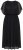 Ulla Popken 854031 Robe en mousseline à manches courtes Noir - Robes de soirée - Robes de soirée en grandes tailles
