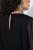 Ulla Popken 854031 Robe en mousseline à manches courtes Noir - Robes de soirée - Robes de soirée en grandes tailles