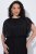 Ulla Popken 854031 Robe en mousseline à manches courtes Noir - Robes de soirée - Robes de soirée en grandes tailles