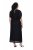 Ulla Popken 854031 Robe en mousseline à manches courtes Noir - Robes de soirée - Robes de soirée en grandes tailles
