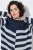 Ulla Popken 854095 Robe en maille à manches longues Bleu marine - Robes - Des robes dans toutes les tailles