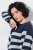 Ulla Popken 854095 Robe en maille à manches longues Bleu marine - Robes - Des robes dans toutes les tailles