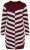 Ulla Popken 854095 Robe en maille rayée Bordeaux - Robes - Des robes dans toutes les tailles
