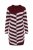 Ulla Popken 854095 Robe en maille rayée Bordeaux - Robes - Des robes dans toutes les tailles