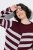 Ulla Popken 854095 Robe en maille rayée Bordeaux - Robes - Des robes dans toutes les tailles
