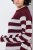 Ulla Popken 854095 Robe en maille rayée Bordeaux - Robes - Des robes dans toutes les tailles