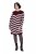 Ulla Popken 854095 Robe en maille rayée Bordeaux - Robes - Des robes dans toutes les tailles