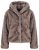 Ulla Popken 854617 Veste en fausse fourrure Beige - Vestes - Vestes grande taille pour femme