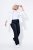 Ulla Popken 854910 Pantalon stretch chaud à taille élastique Bleu marine - Pantalons en tissu - Pantalons larges femme grande taille