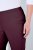 Ulla Popken 854910 Pantalon stretch chaud à taille élastique Aubergine - Pantalons en tissu - Pantalons larges femme grande taille