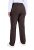 Ulla Popken 854987 Pantalon stretch chaud à ceinture confort Brun acajou - Pantalons en tissu - Pantalons larges femme grande taille