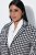Ulla Popken 855173 Blazer en maille à carreaux Blanc cassé - Blazers - Vestes blazer pour femme, grandes tailles
