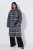 Ulla Popken 855250 Manteau en laine asymétrique à large col Gris chiné - Manteaux - Manteaux grande taille pour femme