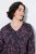 Ulla Popken 855270 Robe en jersey imprimée à col V Anthracite - Robes en jersey - 