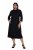 Ulla Popken 855373 Robe en jersey imprimée Noir - Robes en jersey - 