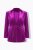 Ulla Popken 855499 Blazer en velours à strass Magenta - Blazers - Vestes blazer pour femme, grandes tailles