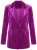 Ulla Popken 855499 Blazer en velours à strass Magenta - Blazers - Vestes blazer pour femme, grandes tailles