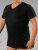 20 Nodi 9001 Short Sleeve V-Neck in Stretch Cotton Black - Maillot de corps - Maillot de corps homme grande taille