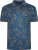 Kam Jeans 5494 Digital Floral Print Polo Blue - Polos - Polos homme grande taille
