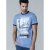 D555 Howie Fine Stripe T-shirt Blue - T-shirts - T-shirts Homme Grande Taille
