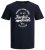 Jack & Jones JJERAFA TEE Navy - T-shirts - T-shirts Homme Grande Taille