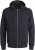 Jack & Jones BRADLEY Zip Hoodi Black - Sweatshirts & hoodies - Sweatshirts/Hoodies grande taille homme