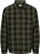 Jack & Jones ZAC Brushed Long Sleeve Overshirt Green - Chemises - Chemises Grandes Tailles Hommes