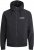 Jack & Jones RUSH SOLID Bomber Jacket with Hood Black - Vestes - Vestes homme grandes tailles