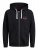 Jack & Jones JJSTAMP ZIP Hoodie Black - Sweatshirts & hoodies - Sweatshirts/Hoodies grande taille homme