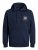 Jack & Jones JJLOCK SWEAT HOOD Navy - Sweatshirts & hoodies - Sweatshirts/Hoodies grande taille homme