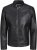 Jack & Jones Rocky Urban Rider Leather Jacket Black - Vestes - Vestes homme grandes tailles