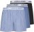 Jack & Jones TOKYO Woven Coronet Blue - Blue Stripes Boxers 3-Pack Black - Sous-vêtements & bain - Sous-vêtements Grande Taille