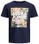 Jack & Jones JJPETE SHAPE Camo Print T-Shirt Navy - T-shirts - T-shirts Homme Grande Taille