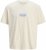 Jack & Jones Parallel Crew Neck T-Shirt Antique White - T-shirts - T-shirts Homme Grande Taille