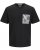  Jack & Jones Tavira Aop Pocket Crew Neck T-Shirt Black - T-shirts - T-shirts Homme Grande Taille