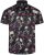 Kam Jean 6074 Chemise À Manches Courtes Avec Imprimé Tête De Mort Floral Noir - Chemises - Chemises Grandes Tailles Hommes