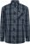 Kam Jeans 6301 LS Casual Check Shirt Teal - Chemises - Chemises Grandes Tailles Hommes