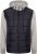 Kam Jeans KV135 Quilted Zip Thru Hoody with Padded Body & Jersey Sleeves Navy TALL SIZES - VÊTEMENTS HOMME MT-6XLT - Vêtements Tall Homme
