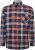 Kam Jeans P038 LS Premium Cotton Check Shirt Navy - Chemises - Chemises Grandes Tailles Hommes
