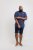 D555 Rogers Printed Polo Navy - Polos - Polos homme grande taille