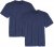 Adamo Marlon Comfort fit 2-pack T-shirt Denim Blue - T-shirts - T-shirts Homme Grande Taille