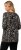 Ulla Popken Number Print 3/4 Sleeve Tee Black - T-shirts imprimés pour femme - 