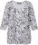 Ulla Popken Number Print 3/4 Sleeve Tee Snow White - T-shirts imprimés pour femme - 